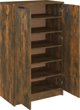 vidaXL Ντουλάπι παπουτσιών, καπνιστή δρυς, 59x35x100 cm