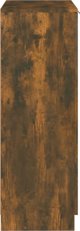 vidaXL Ντουλάπι παπουτσιών, καπνιστή δρυς, 59x35x100 cm