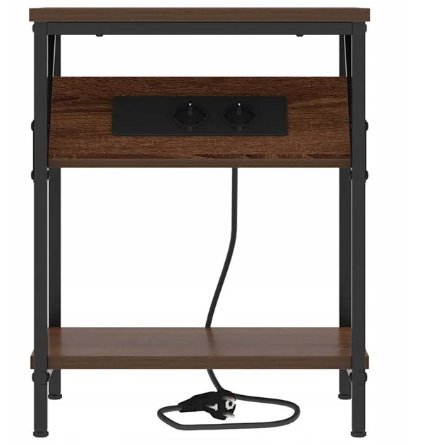 vidaXL Σετ Κομοδίνα 2 Τεμαχίων, Χρώμα Καφέ Δρυς, 38x30x48 εκ.