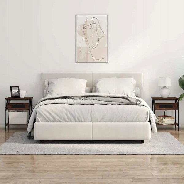 vidaXL Σετ Κομοδίνα 2 Τεμαχίων, Χρώμα Καφέ Δρυς, 38x30x48 εκ.