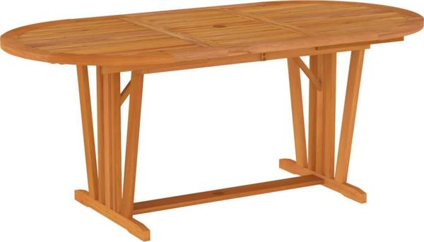 vidaXL Τραπέζι κήπου, 200x100x75 εκ, μασίφ ξύλο ευκαλύπτου