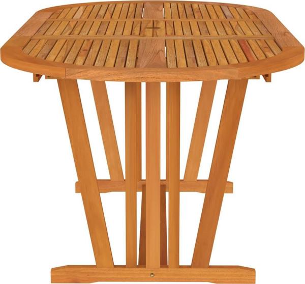 vidaXL Τραπέζι κήπου, 200x100x75 εκ, μασίφ ξύλο ευκαλύπτου