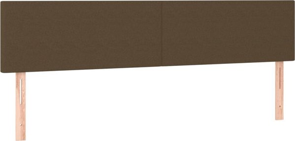 vidaXL Κοντινένταλ Κρεβάτι με στρώμα, καφέ, 160x200 cm, ύφασμα