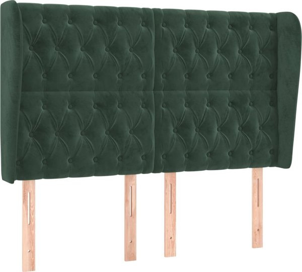 vidaXL Κεφαλάρι uszak σκούρο πράσινο 163x23x118/128 cm από βελούδο