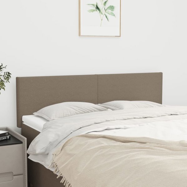 vidaXL Κεφαλάρια για κρεβάτι, 2 τεμ., taupe, 72x5x78/88 cm, ύφασμα