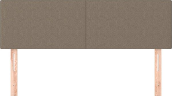 vidaXL Κεφαλάρια για κρεβάτι, 2 τεμ., taupe, 72x5x78/88 cm, ύφασμα