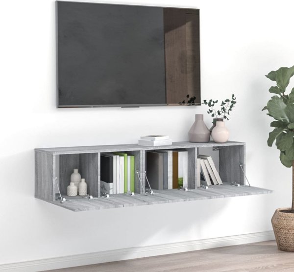 vidaXL Σετ 2 Ερμάρια TV, Sonoma Γκρι Δρυς