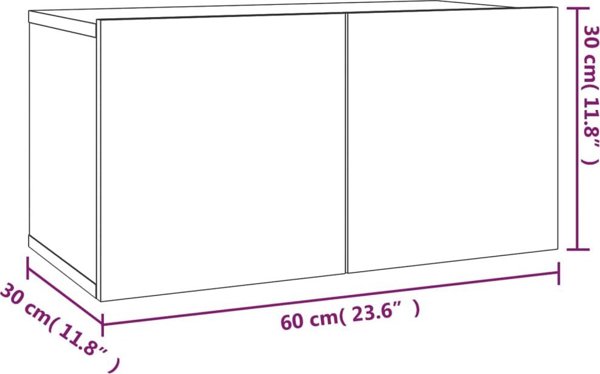 vidaXL Σετ 2 Ερμάρια TV, Sonoma Γκρι Δρυς