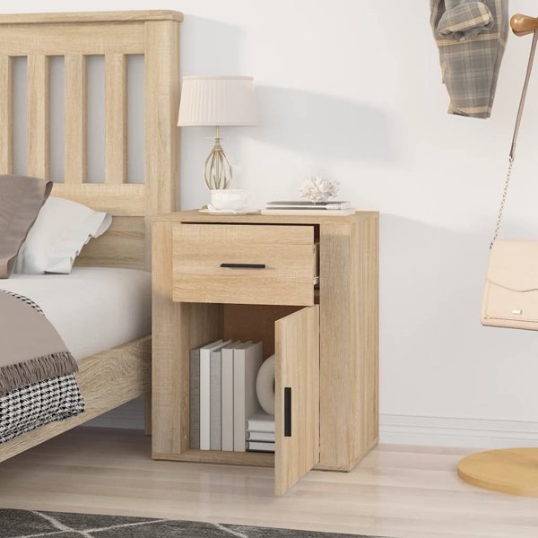 vidaXL Szafka nocna, dab sonoma, 50x36x60 cm, material drewnopochodny