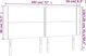 vidaXL Επικεφαλάρι κρεβατιού με LED, κρεμ, 183x16x118/128 cm, ύφασμα