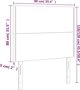 vidaXL Προσκέφαλος κρεβατιού με LED, μαύρο, 90x5x118/128 cm, ύφασμα