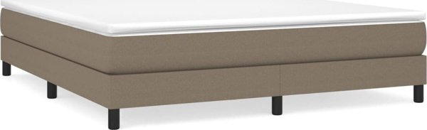 vidaXL Lozko kontynentalne kolor taupe obite tkanina 180x200 cm