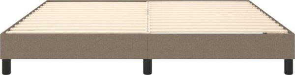 vidaXL Lozko kontynentalne kolor taupe obite tkanina 180x200 cm