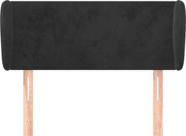 vidaXL Zaglowek uszak, μαύρο, 83x23x78/88 cm, βελούδινο