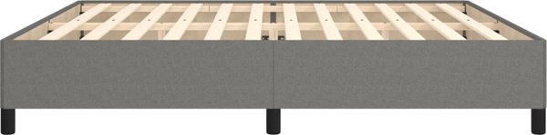 vidaXL Rama κρεβατιού σκούρο γκρι 200x200 εκ. με ύφασμα