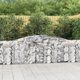 vidaXL Kosze gabionowe, 4 τεμ, 400x30x100/120 εκ, γαλβανισμένο σίδερο