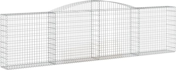 vidaXL Kosze gabionowe, 4 τεμ, 400x30x100/120 εκ, γαλβανισμένο σίδερο