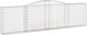vidaXL Kosze gabionowe, 4 τεμ, 400x30x100/120 εκ, γαλβανισμένο σίδερο
