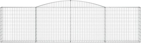 vidaXL Kosze gabionowe, 4 τεμ, 400x30x100/120 εκ, γαλβανισμένο σίδερο