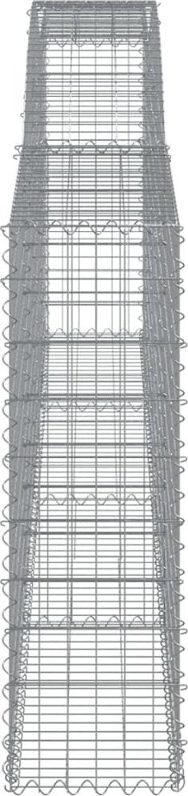 vidaXL Kosze gabionowe, 4 τεμ, 400x30x100/120 εκ, γαλβανισμένο σίδερο