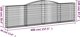 vidaXL Kosze gabionowe, 4 τεμ, 400x30x100/120 εκ, γαλβανισμένο σίδερο