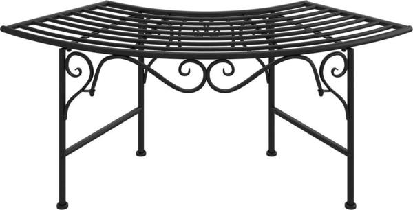 vidaXL Παγκάκι κάτω από δέντρο, 113 cm, μαύρο, ατσάλινο