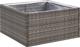 vidaXL Donica ogrodowa, szara, 80x80x40 cm, rattan PE