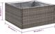 vidaXL Donica ogrodowa, szara, 80x80x40 cm, rattan PE