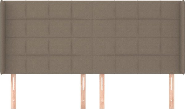 vidaXL Zaglowek uszak, taupe, 183x16x118/128 cm, ύφασμα