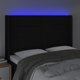 vidaXL Zaglowek do lozka z LED, czarny, 147x16x118/128 cm, tkanina