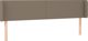 vidaXL Zaglowek do lozkos me LED, taupe, 163x16x78/88 cm, tkana