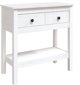 vidaXL Έπιπλο κονσόλας, λευκό, 75x35x75 εκ., από μασίφ πεύκο