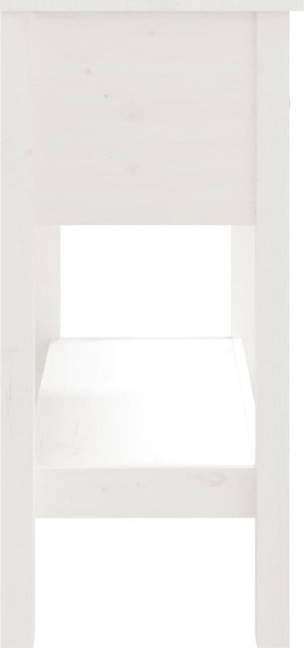 vidaXL Έπιπλο κονσόλας, λευκό, 75x35x75 εκ., από μασίφ πεύκο