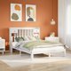 vidaXL Κρεβάτι με ράφι λευκό χωρίς στρώμα 135x190 cm ξύλο πεύκου