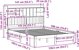 vidaXL Κρεβάτι με ράφι λευκό χωρίς στρώμα 135x190 cm ξύλο πεύκου