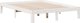 vidaXL Κρεβάτι με ράφι λευκό χωρίς στρώμα 135x190 cm ξύλο πεύκου