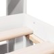 vidaXL Κρεβάτι με ράφι λευκό χωρίς στρώμα 135x190 cm ξύλο πεύκου