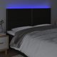 vidaXL Zaglowek do lozka me LED, mavro, 160x5x118/128 cm, tkanina