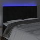 vidaXL Κεφαλάρι κρεβατιού με LED, μαύρο, 160x5x118/128 cm, βελούδο