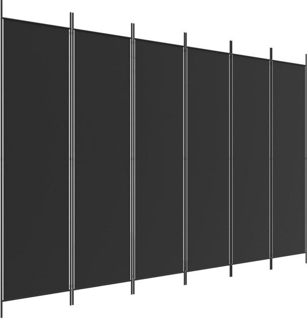 vidaXL vidaXL Parawan 6-panelowy, czarny, 300x200 cm, tkanina