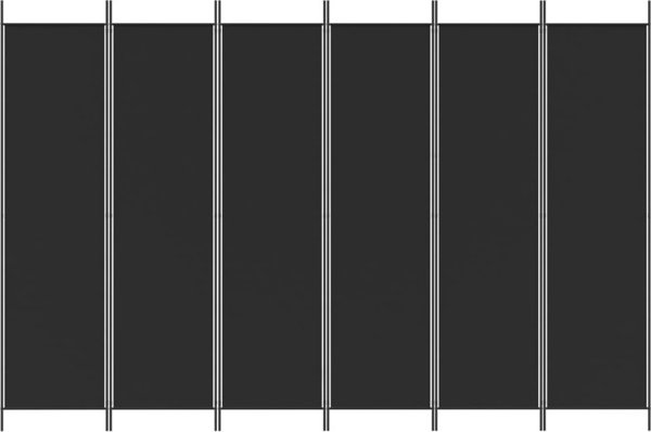 vidaXL vidaXL Parawan 6-panelowy, czarny, 300x200 cm, tkanina