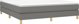 vidaXL Κρεβατι Continental με στρώμα, Υφασμα σκούρο γκρι 180x200 εκ.