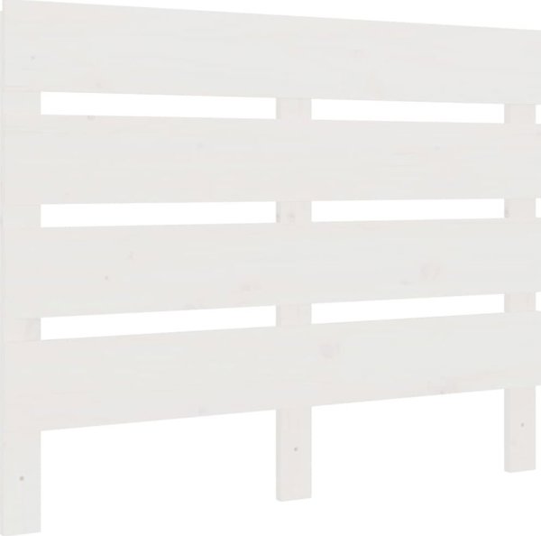 vidaXL Wezglowie lozka, biale, 90x3x80 cm, lite drewno sosnowe