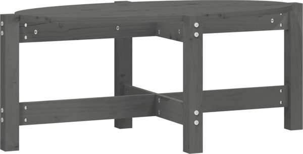vidaXL vidaXL Stolik kawowy, szary, 87x48x35 cm, lite drewno sosnowe