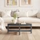 vidaXL vidaXL Stolik kawowy, szary, 87x48x35 cm, lite drewno sosnowe