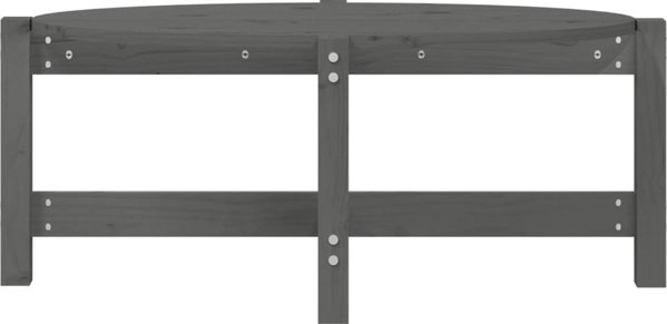 vidaXL vidaXL Stolik kawowy, szary, 87x48x35 cm, lite drewno sosnowe