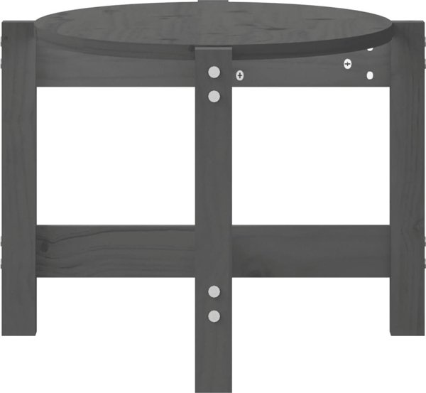 vidaXL vidaXL Stolik kawowy, szary, 87x48x35 cm, lite drewno sosnowe