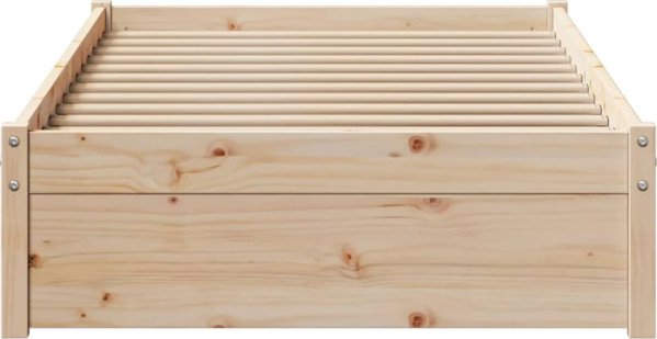 vidaXL Rama lozkou xwris strwma, 90x200 cm, lite drewno sosnowe