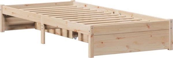 vidaXL Rama lozkou xwris strwma, 90x200 cm, lite drewno sosnowe
