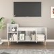 vidaXL Szafka pod TV, wysoki polysk, biala, 100x35x55 cm
